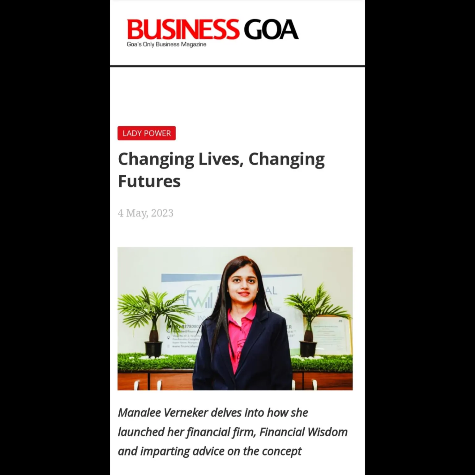 Business Goa feature